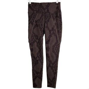 Guess Snake Print Brown Tights Active Leggings Spandex Womens Size Small